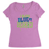i bleed blue and green Women's Triblend Scoop T-shirt