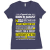 Legends Are Born In August Ladies Fitted T-Shirt