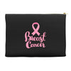 breast cancer pink ribbon Accessory Pouches