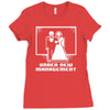 pixel wedding under new management Ladies Fitted T-Shirt