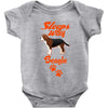 Sleeps With Beagle Baby Onesie