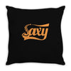 saxophone saxy Throw Pillow