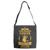 I Am A Childhood Cancer Survivor What's Your Superpower? Adjustable Strap Totes