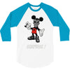 mickey mouse la face cachee en 3/4 Sleeve Shirt