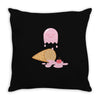 ice cream ghost Throw Pillow