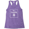 no1 cares Racerback Tank