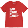 eat sleep spurs V-Neck Tee