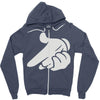 mickey hands gun Zipper Hoodie