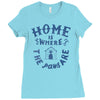 home is where the paws are Ladies Fitted T-Shirt