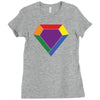 Rainbow LGBT Diamond Ladies Fitted T-Shirt