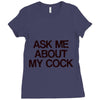 ask me about my cock rooster Ladies Fitted T-Shirt