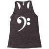 bass cleff funny Racerback Tank