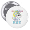 unicorns are born in may cute unicorn Pin-back button