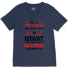 There's This Boy Who Stole My Heart He Calls Me Grandma V-Neck Tee