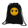 funny smiley face Drawstring Bags