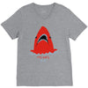 red blue shark V-Neck Tee