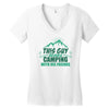 This Guy Loves Camping With His Friends Women's V-Neck T-Shirt