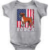 usa boxer flag Baby Bodysuit