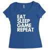 eat sleep game repeat Women's Triblend Scoop T-shirt