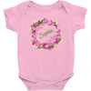 Floral Baby Name Baby Bodysuit