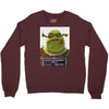shrek mug shot funny Crewneck Sweatshirt
