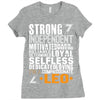 Strong Independent Motivated Leo Ladies Fitted T-Shirt