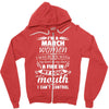 I Am A March Women Zipper Hoodie