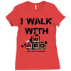 i walk with wasd Ladies Fitted T-Shirt