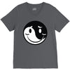 yin yang smiley V-Neck Tee