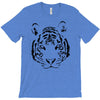 white tiger black print T-Shirt