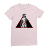 david with rose tattoo Ladies Fitted T-Shirt