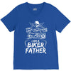 You Cant Scare Me I am Biker Father V-Neck Tee