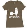 android robot spoof Ladies Fitted T-Shirt