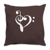 music heart rock baseball jersey Throw Pillow