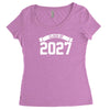 class of 2027 novelty high school elementary Women's Triblend Scoop T-shirt