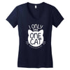 i only have one cat my cat has a few cat Women's V-Neck T-Shirt