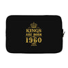 kings are born in 1960 Laptop sleeve