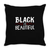 black is beautiful Throw Pillow