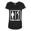 your girlfriend vs my girlfriend funny pub jokr  impress your friends! Maternity Scoop Neck T-shirt