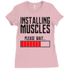new installing muscle Ladies Fitted T-Shirt
