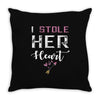 i stole her heart couple Throw Pillow