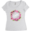 Floral Baby Name Women's Triblend Scoop T-shirt