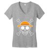 luffy pirate flag Women's V-Neck T-Shirt
