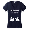Hands off my Bump Women's V-Neck T-Shirt