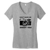 don't make me shoot you V-neck tee