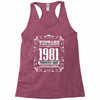 vintage made in 1981 perfectly aged a living legend Racerback Tank
