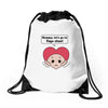 Mommy, Let's Go to Yoga Class! Drawstring Bags
