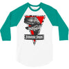 jurassic park raptor natural 3/4 Sleeve Shirt