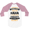 Super Cool Nana Of A Freaking Awesome Granddaughter 3/4 Sleeve Shirt