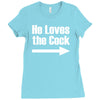 he loves the cock Ladies Fitted T-Shirt